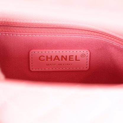 Chanel Small Coco Handle Dark Pink Caviar Light Gold Hardware