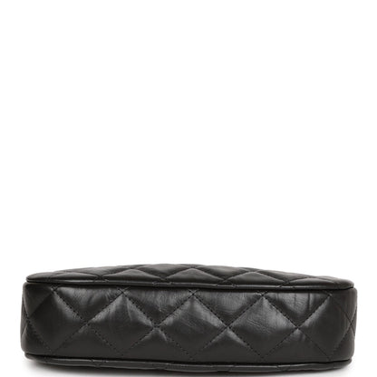 Chanel 19 Hobo Bag Black Aged Calfskin Brushed Gold Hardware
