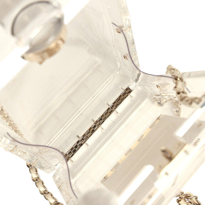 Chanel Minaudiere No. 5 Perfume Clutch Transparent Plexiglass Light Gold Hardware