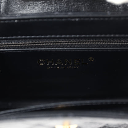 Chanel Small Kelly Shopper Black Shiny Aged Calfskin Brushed Gold Hardware