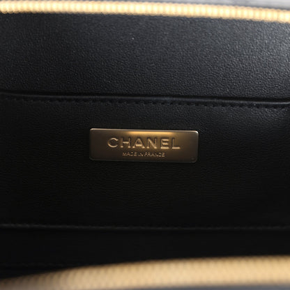 Chanel Limited Edition Camera Bag Black Lambskin Light Gold Hardware