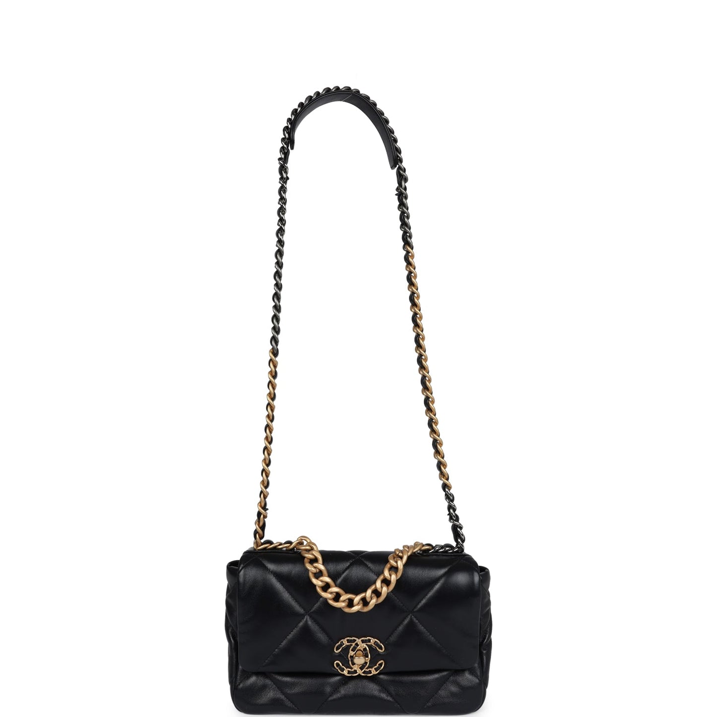 Chanel Medium 19 Flap Bag Black Lambskin Mixed Hardware