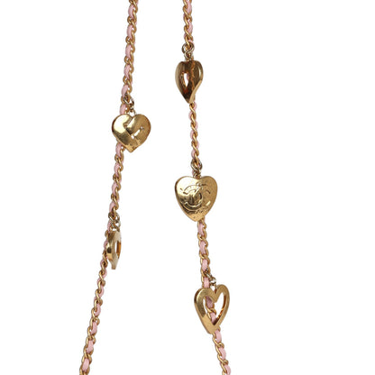 Chanel Mini Rectangular Flap Bag with Heart Chain Pink Lambskin Antique Gold Hardware