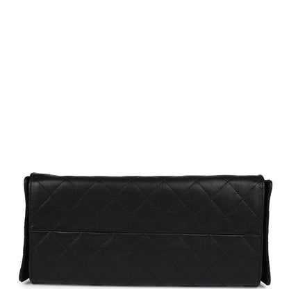 Chanel Medium 25 Hobo Bag Black Caviar Antique Gold Hardware