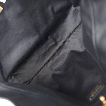 Chanel Small Coco Shopping Bag Black Calfskin Antique Gold Hardware