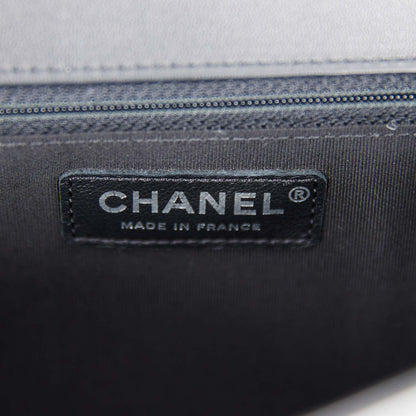 Chanel New Medium Boy Bag SO Black Calfskin Black Hardware
