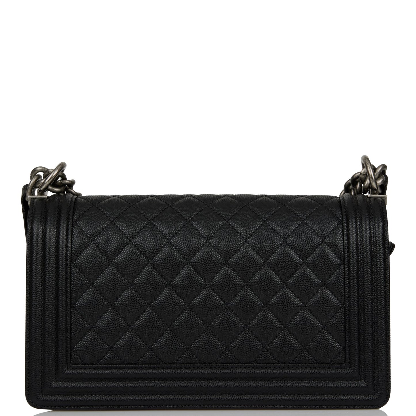 Chanel Medium Boy Bag Black Caviar Ruthenium Hardware
