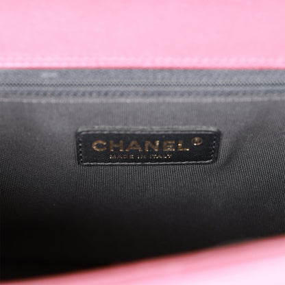 Chanel New Medium Boy Bag Burgundy Chevron Antique Gold Hardware