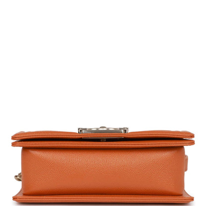 Chanel Small Boy Bag Caramel Caviar Light Gold Hardware
