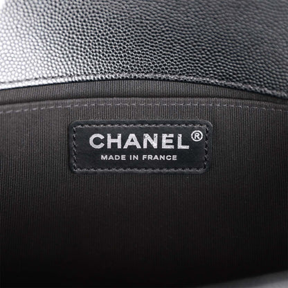 Chanel Medium Boy Bag Black Caviar Ruthenium Hardware