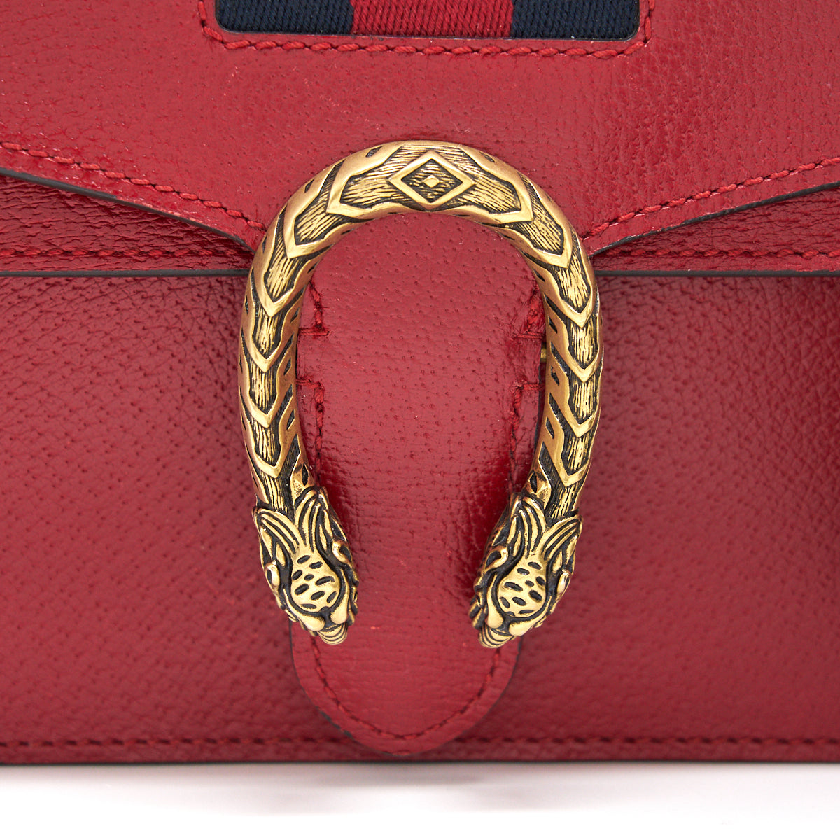 Gucci Dionysus Leather Mini Bag Red