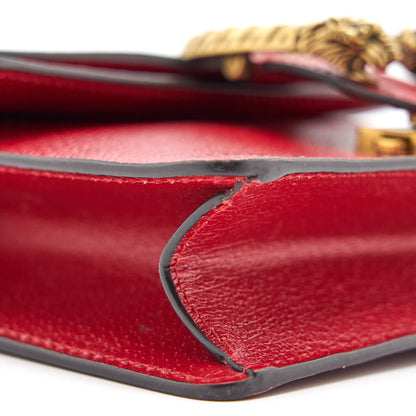 Gucci Dionysus Leather Mini Bag Red