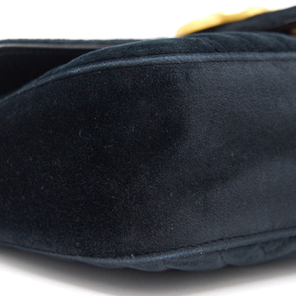 GUCCI SMALL VELVET MARMONT BLACK  26CM