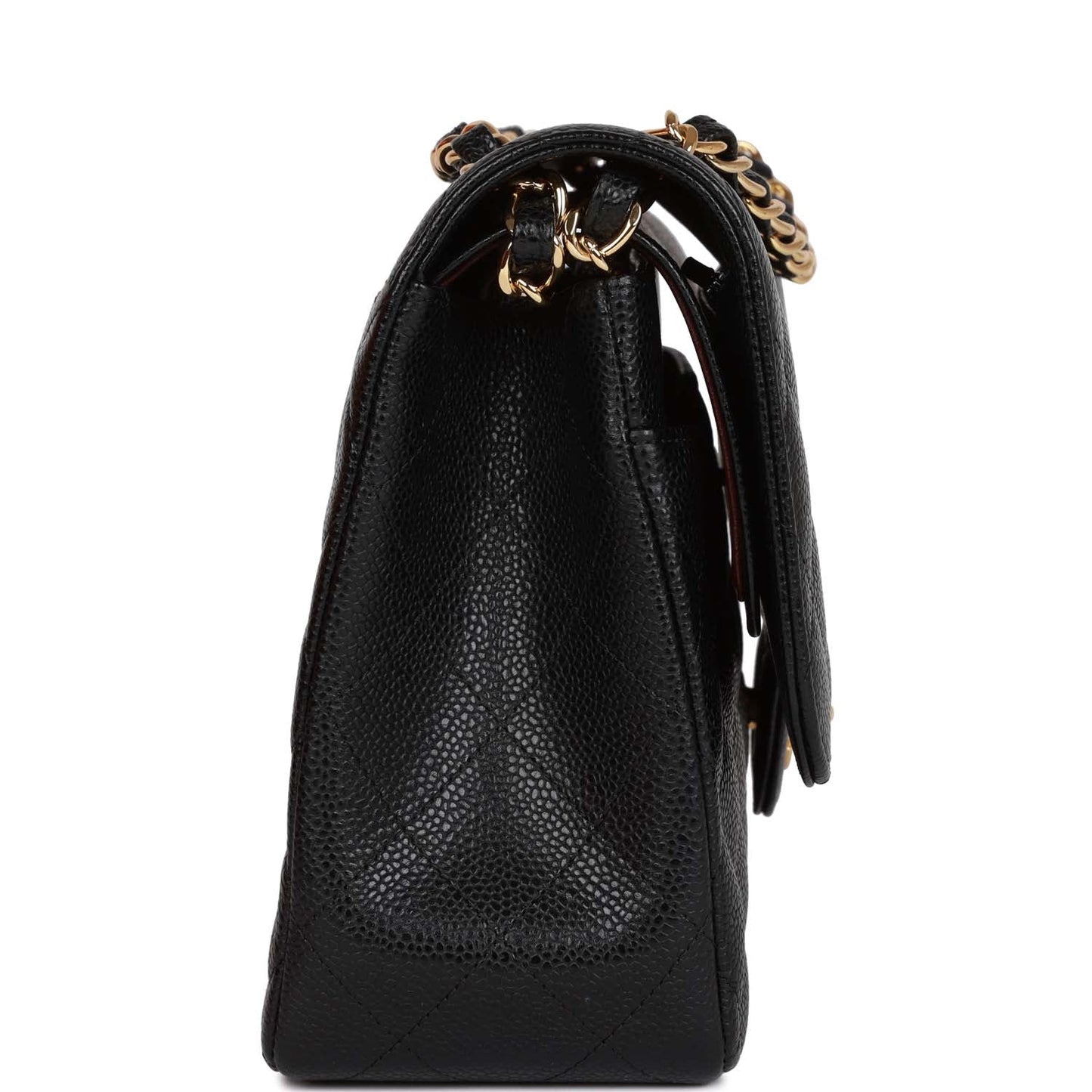 Chanel Jumbo Classic Double Flap Bag Black Caviar Gold Hardware