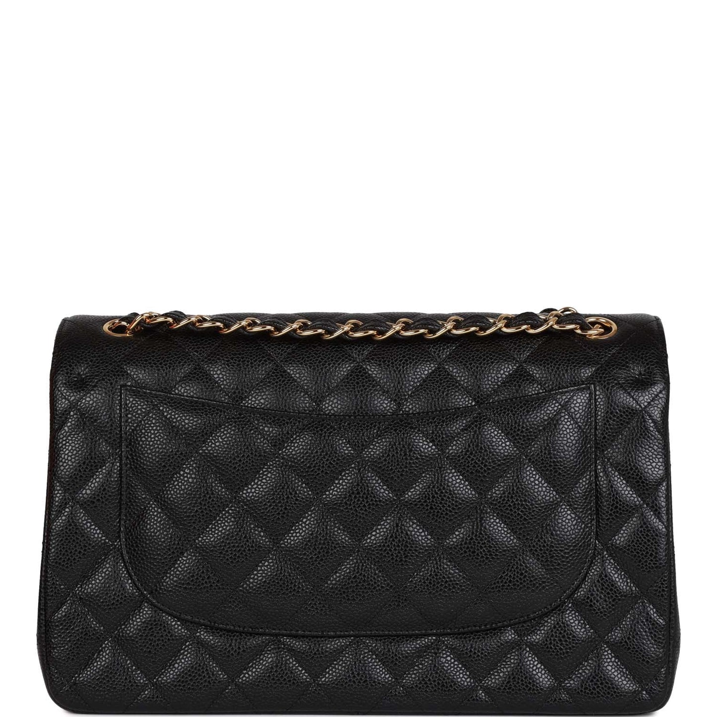 Chanel Jumbo Classic Double Flap Bag Black Caviar Gold Hardware