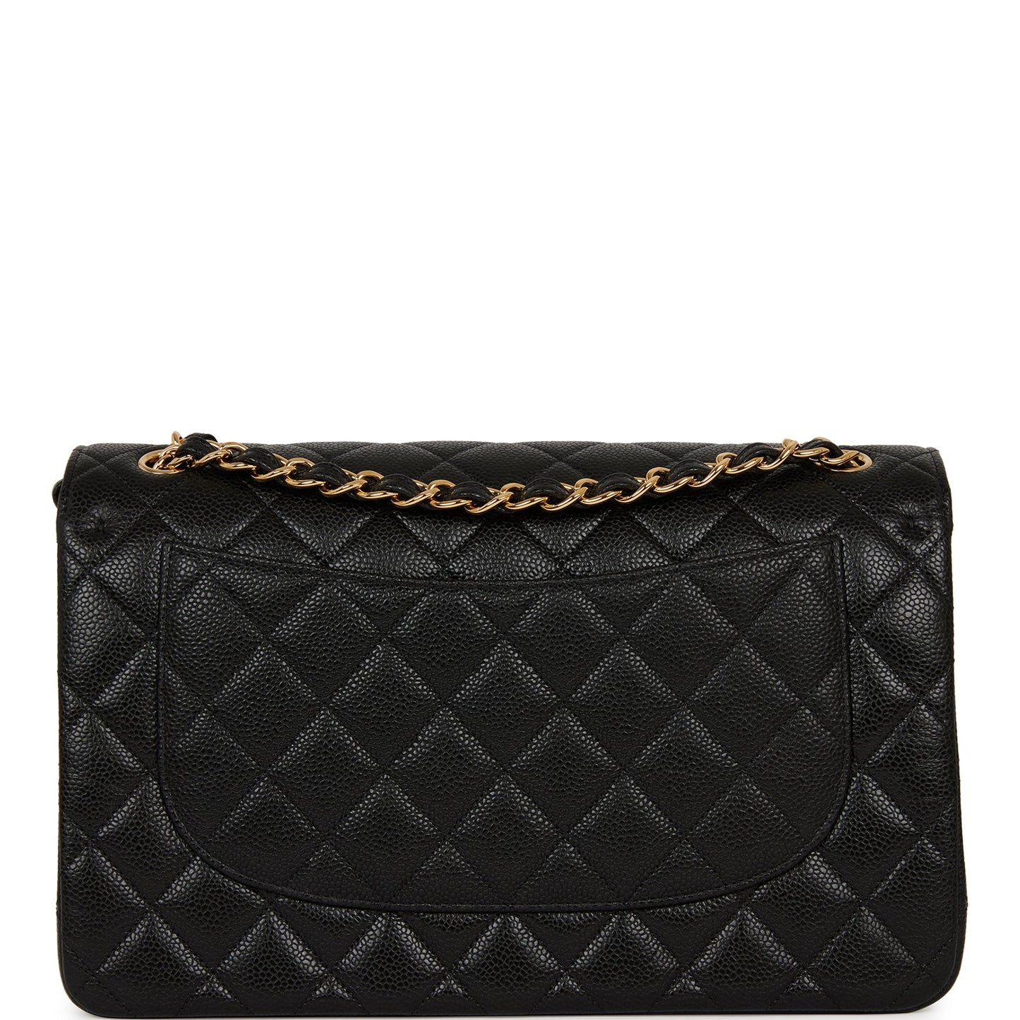 Chanel Jumbo Classic Double Flap Bag Black Caviar Gold Hardware