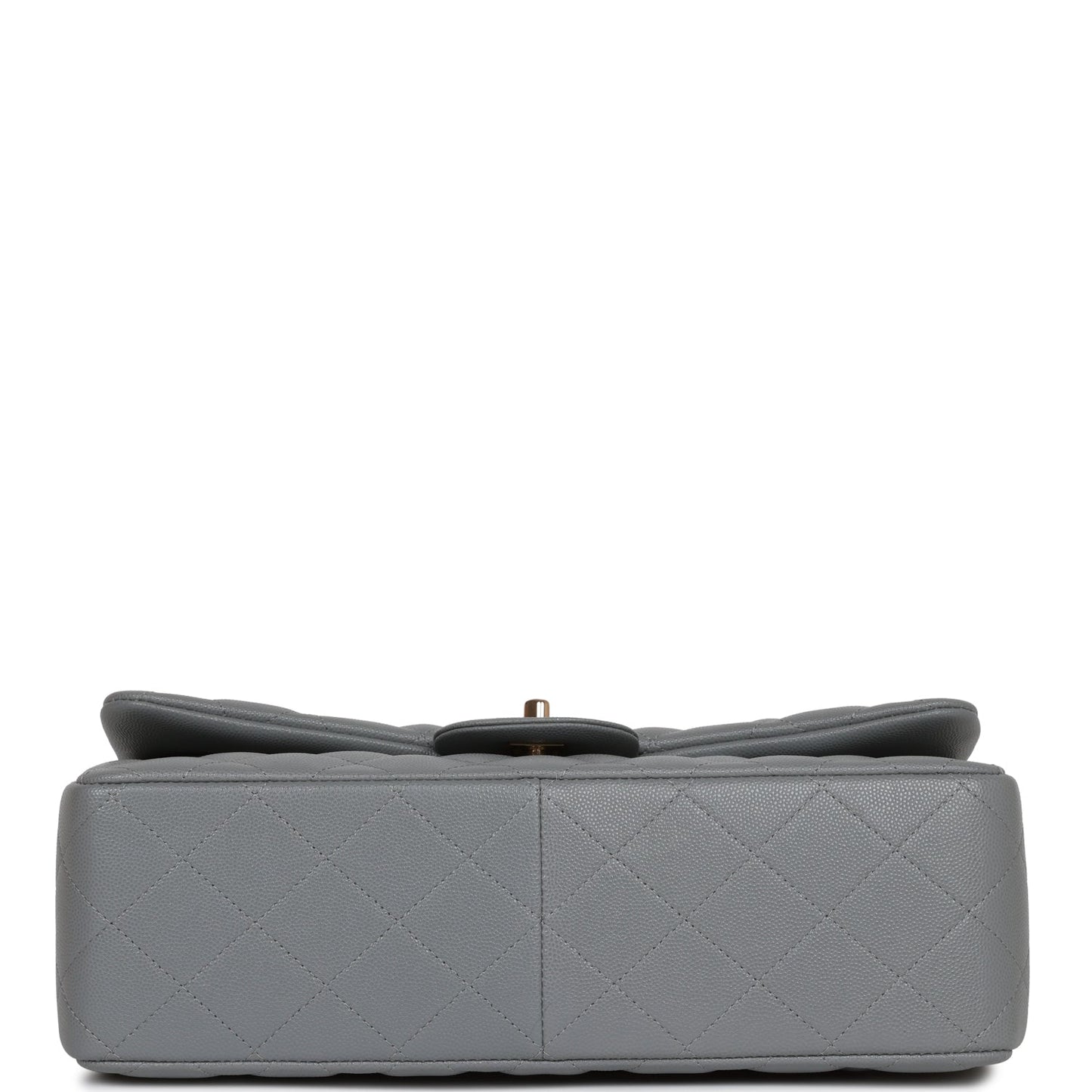 Chanel Jumbo Classic Double Flap Bag Grey Caviar Light Gold Hardware