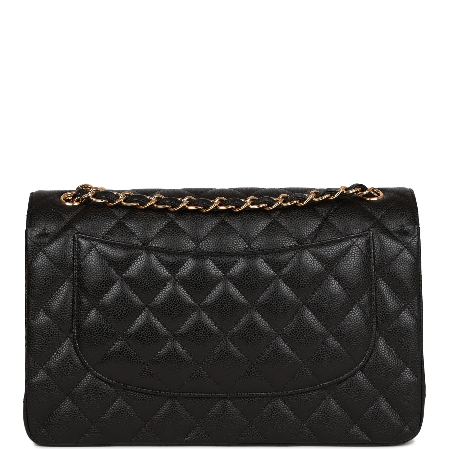 Chanel Jumbo Classic Double Flap Bag Black Caviar Gold Hardware