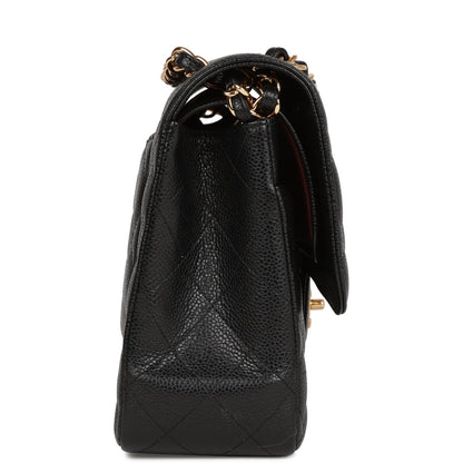 Chanel Jumbo Classic Double Flap Bag Black Caviar Gold Hardware