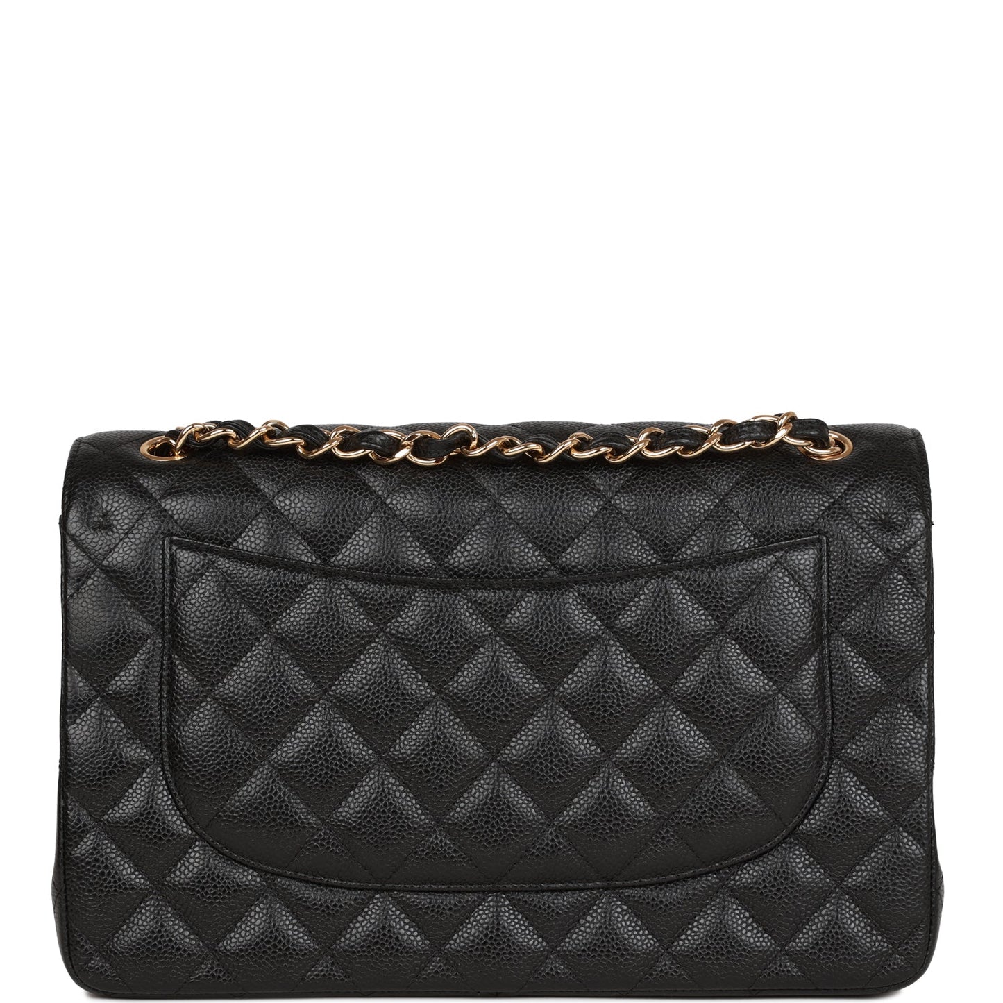 Chanel Jumbo Classic Double Flap Bag Black Caviar Gold Hardware