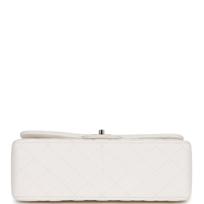 Chanel Jumbo Classic Double Flap Bag White Caviar Gold Hardware