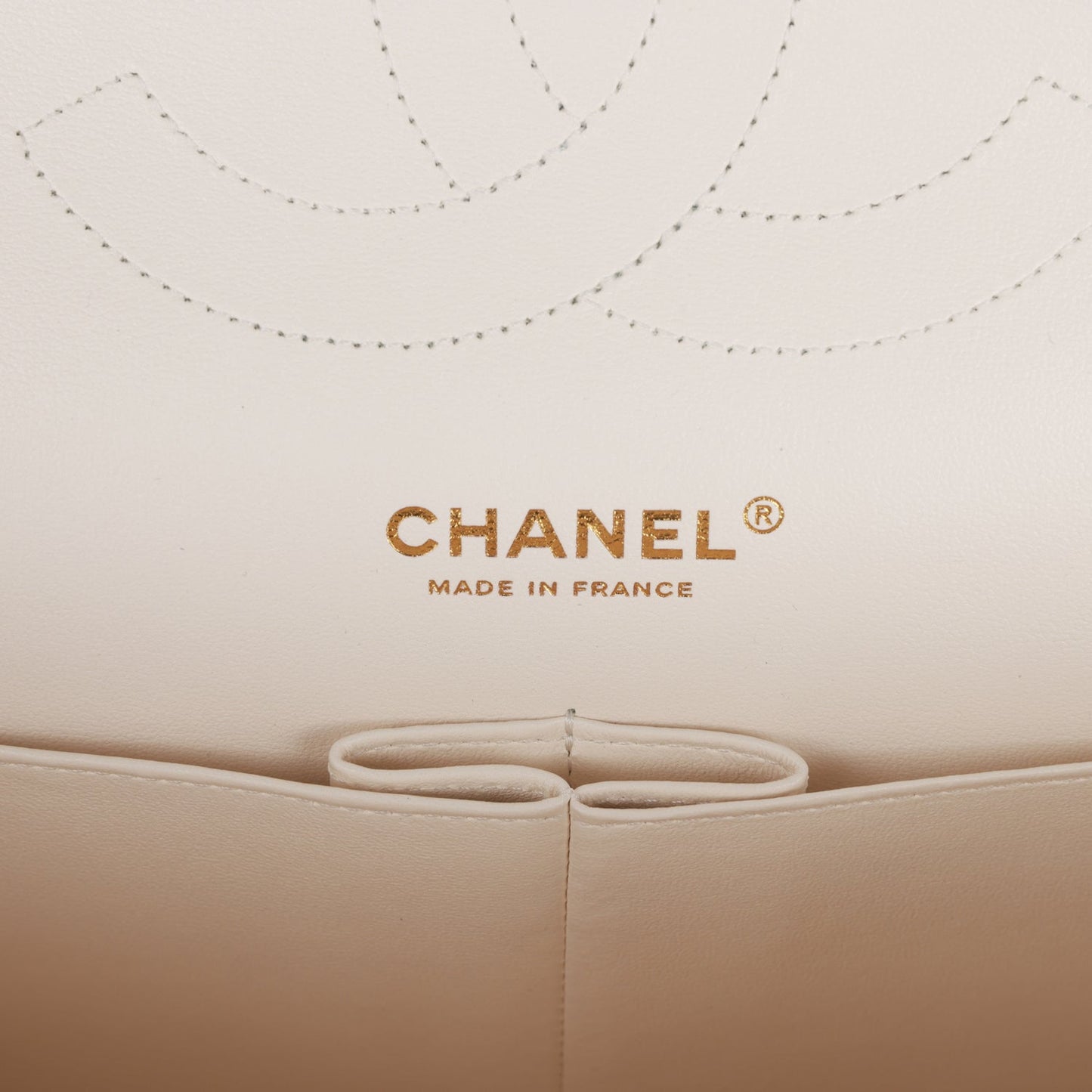 Chanel Jumbo Classic Double Flap Bag White Caviar Gold Hardware