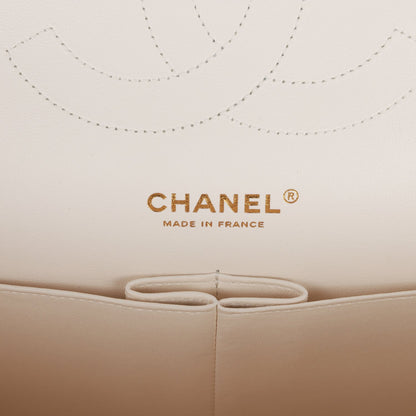 Chanel Jumbo Classic Double Flap Bag White Caviar Gold Hardware