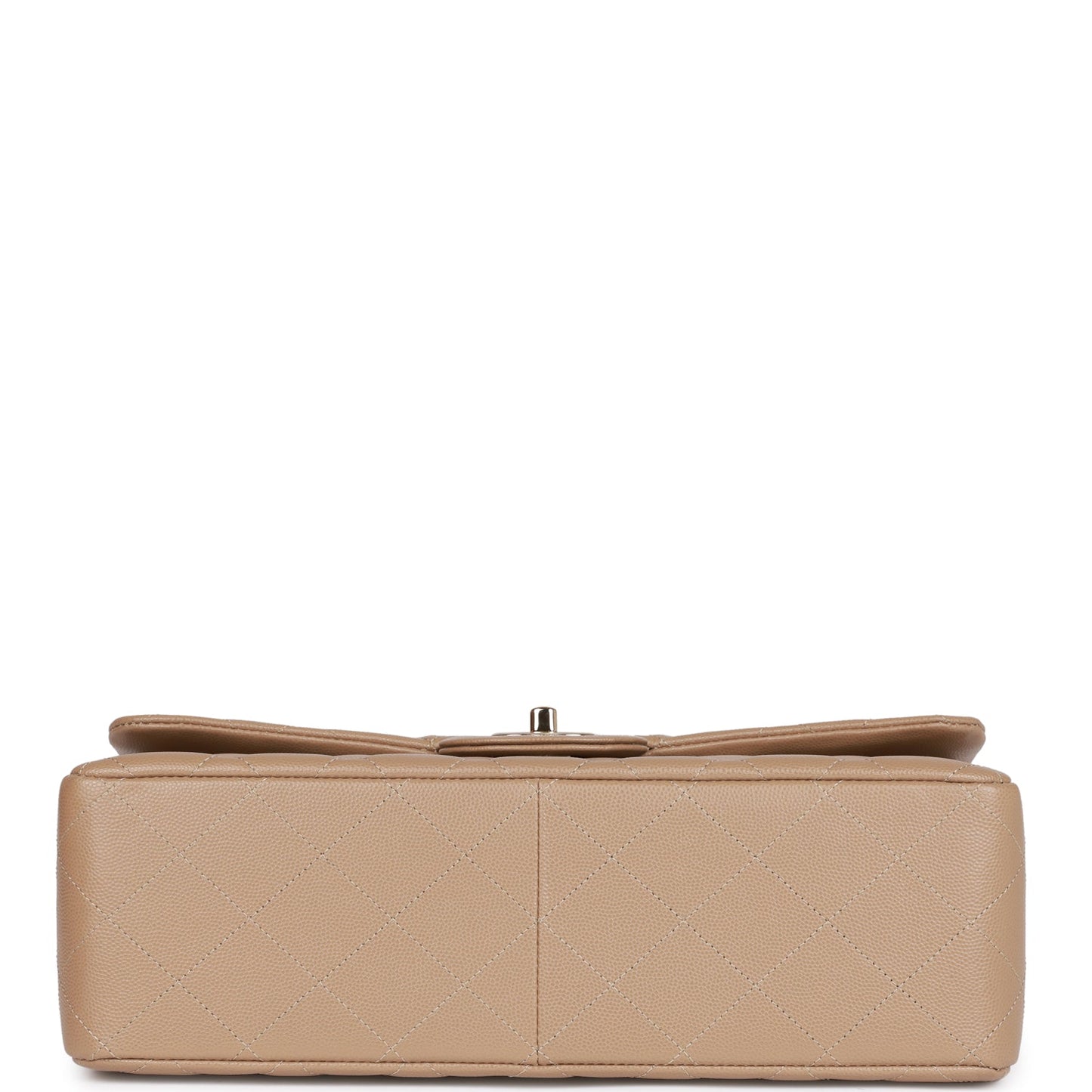 Chanel Jumbo Classic Double Flap Bag Dark Beige Caviar Gold Hardware