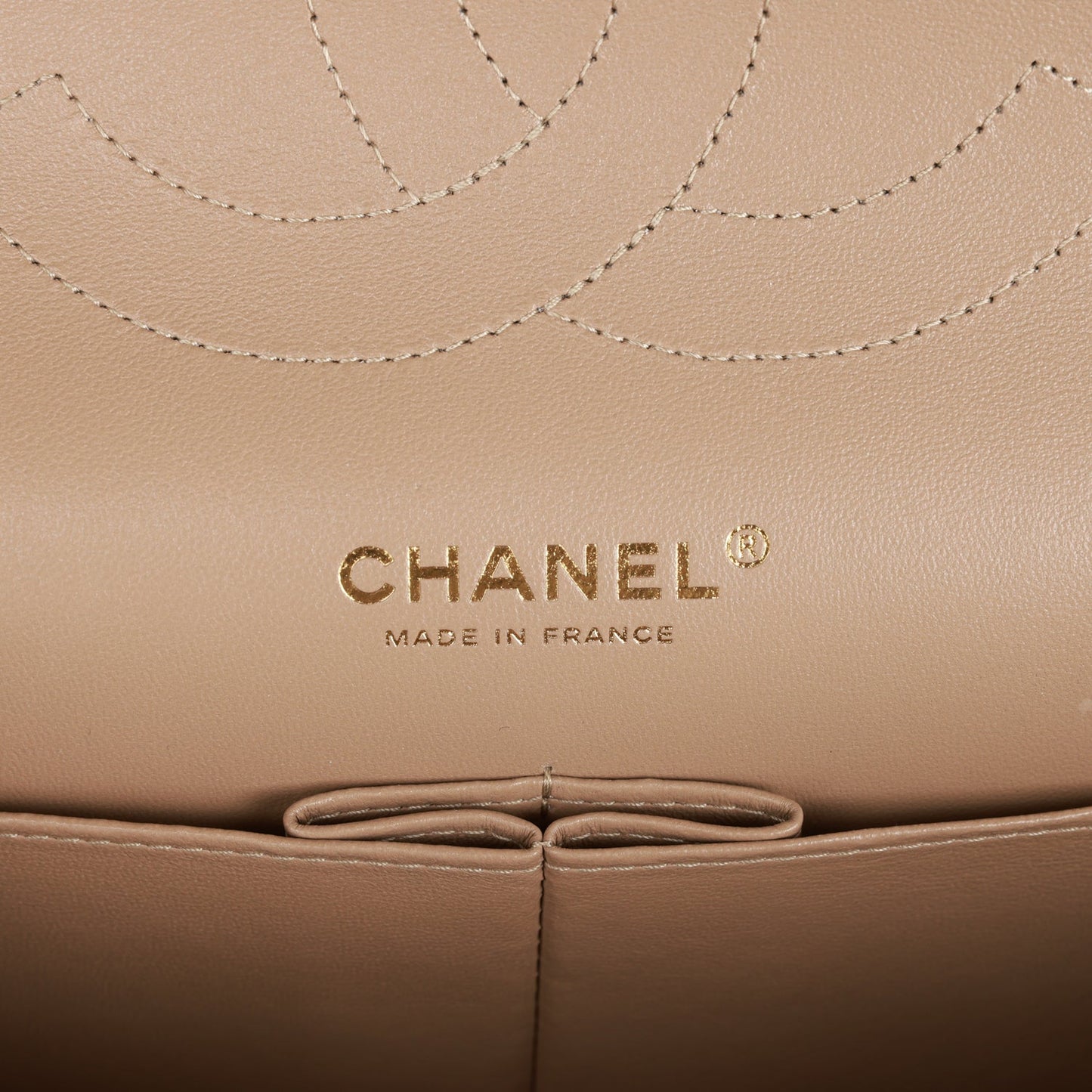 Chanel Jumbo Classic Double Flap Bag Dark Beige Caviar Gold Hardware