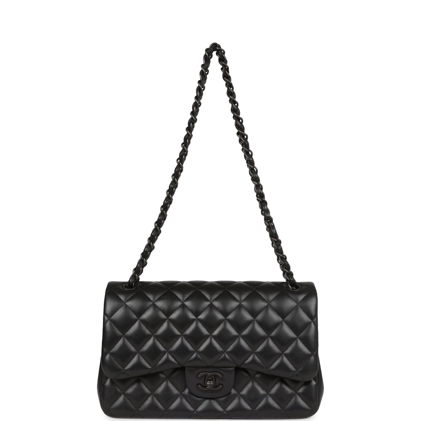 Chanel Jumbo Classic Double Flap Bag SO Black Lambskin Black Hardware