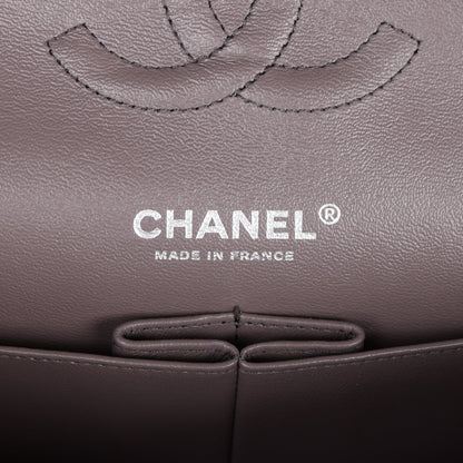 Chanel Medium Classic Double Flap Bag Iridescent Purple Mermaid Goatskin Rainbow Hardware