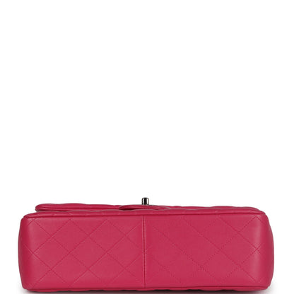 Chanel Jumbo Classic Double Flap Pink Lambskin Silver Hardware
