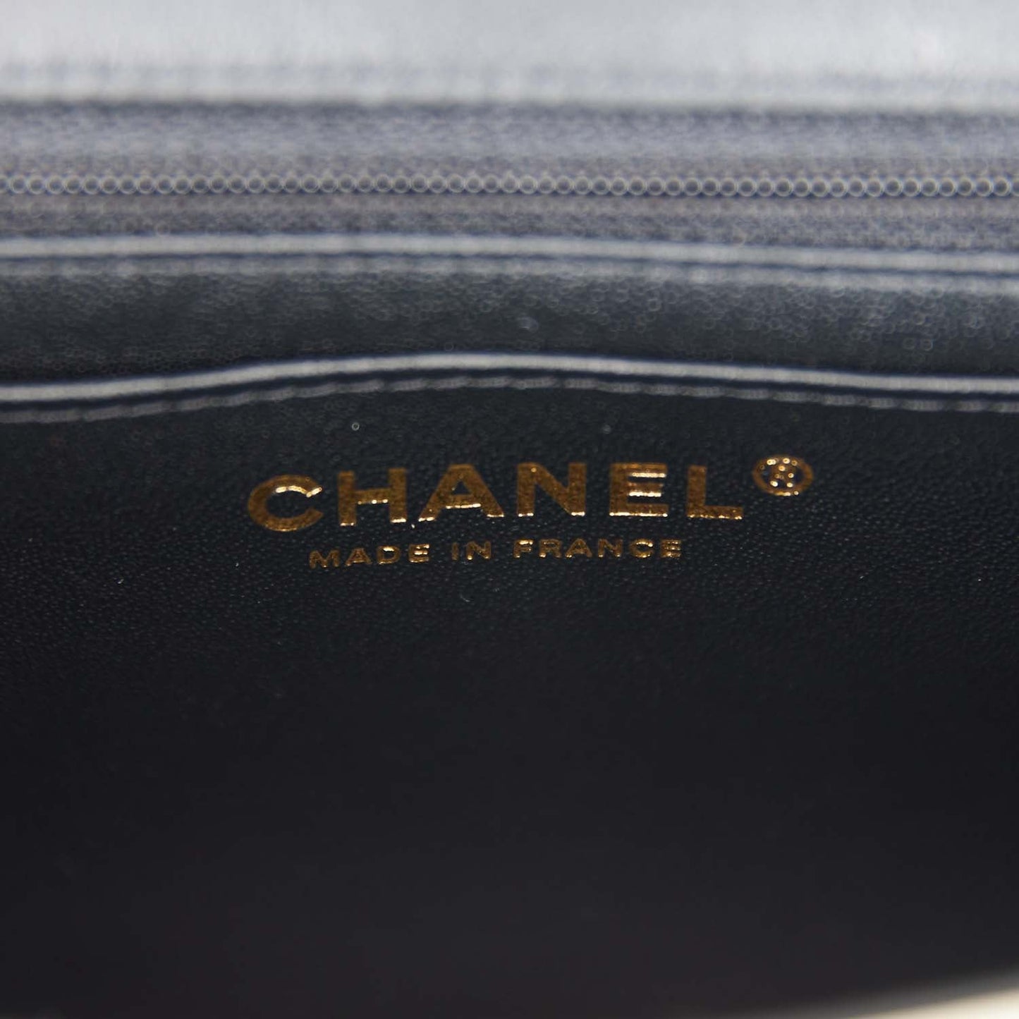 Chanel Mini Square Flap Bag Black and White Lambskin Light Gold Hardware