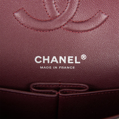 Chanel Medium Classic Double Flap Bag Black Quilted Caviar Silver Hardware