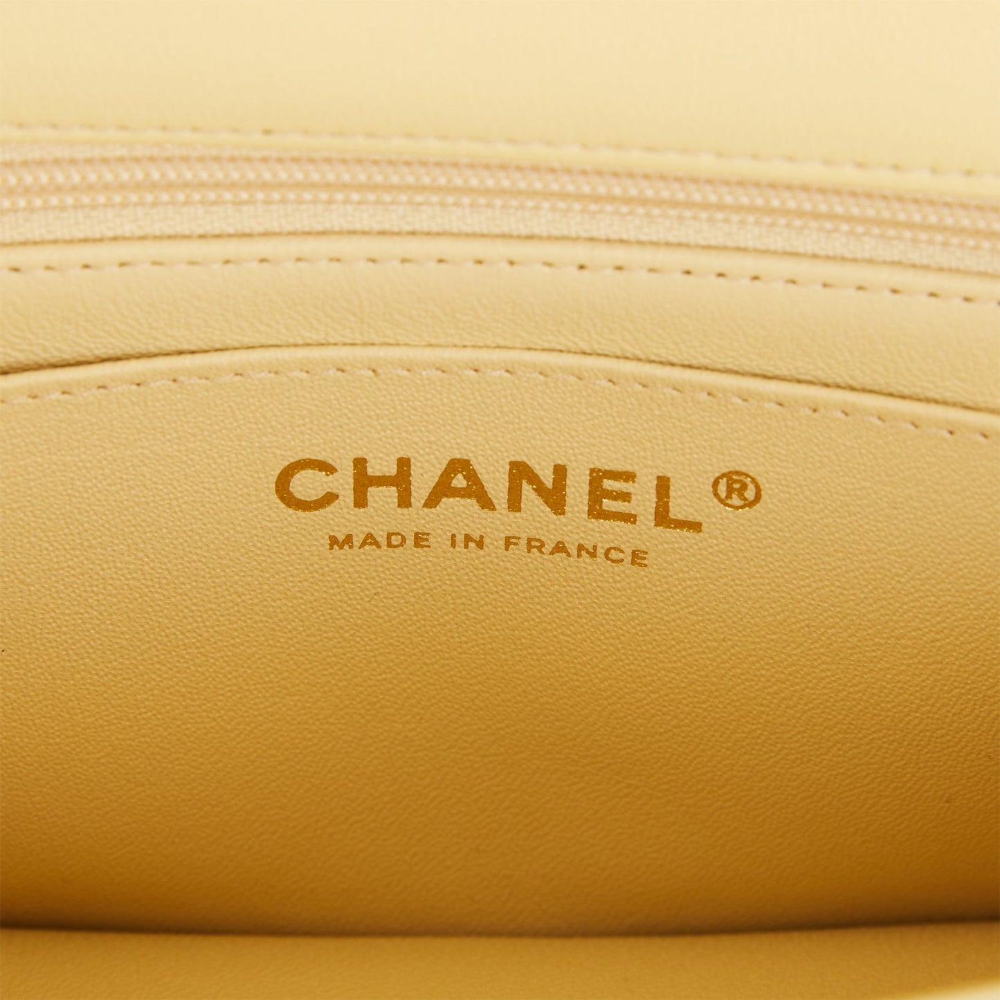 Chanel Mini Rectangular Flap with Top Handle Yellow Lambskin Light Gold Hardware