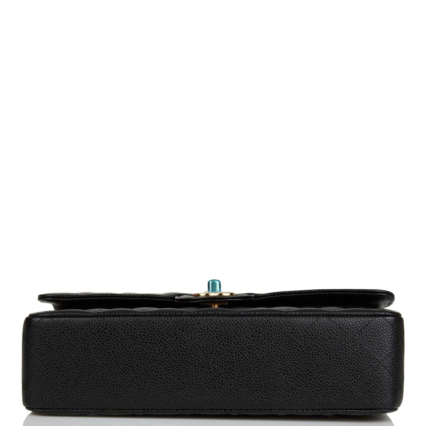 Chanel Medium Classic Double Flap Bag Black Quilted Caviar Gold Hardware