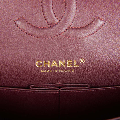 Chanel Medium Classic Double Flap Bag Black Quilted Caviar Gold Hardware