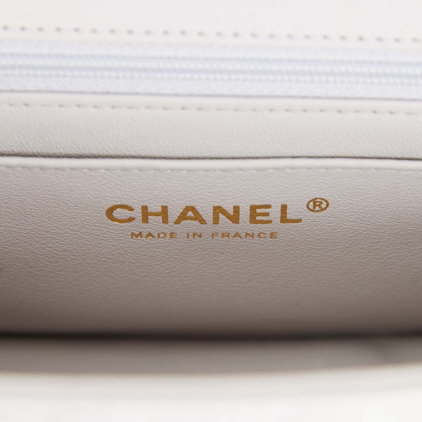 Chanel Mini Rectangular Flap Bag with Top Handle Grey Lambskin Antique Gold Hardware