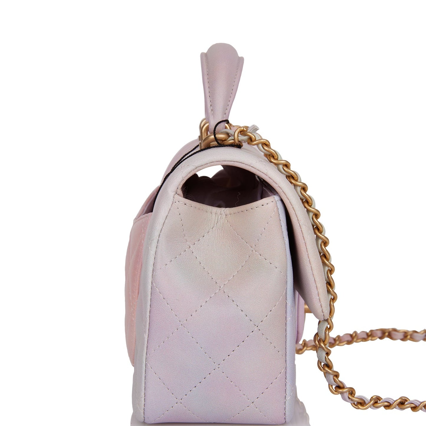 Chanel Mini Rectangular Flap Bag with Top Handle Light Pink Ombre Lambskin Antique Gold Hardware