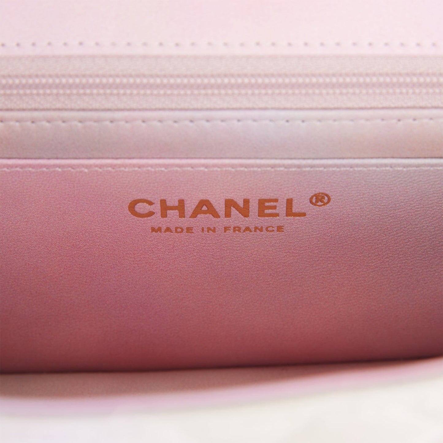 Chanel Mini Rectangular Flap Bag with Top Handle Light Pink Ombre Lambskin Antique Gold Hardware