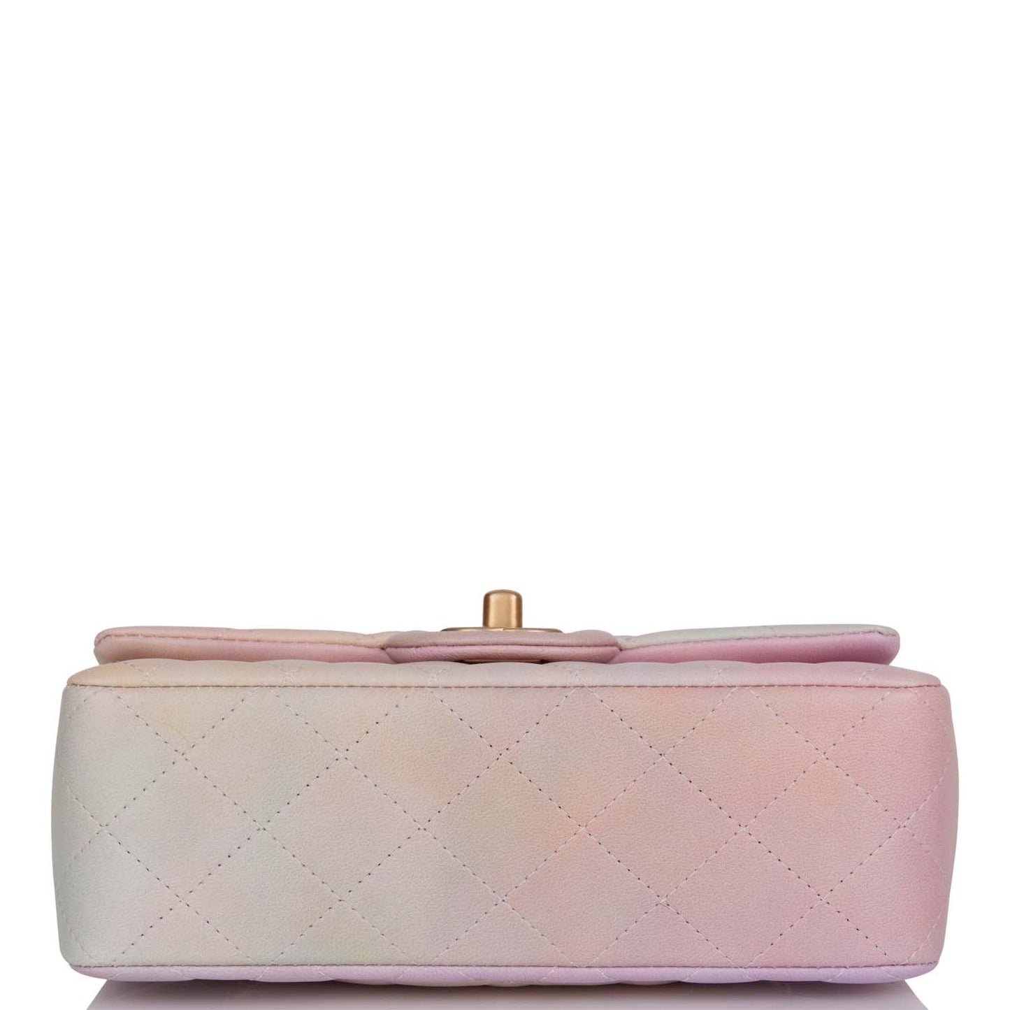 Chanel Mini Rectangular Flap Bag with Top Handle Light Pink Ombre Lambskin Antique Gold Hardware