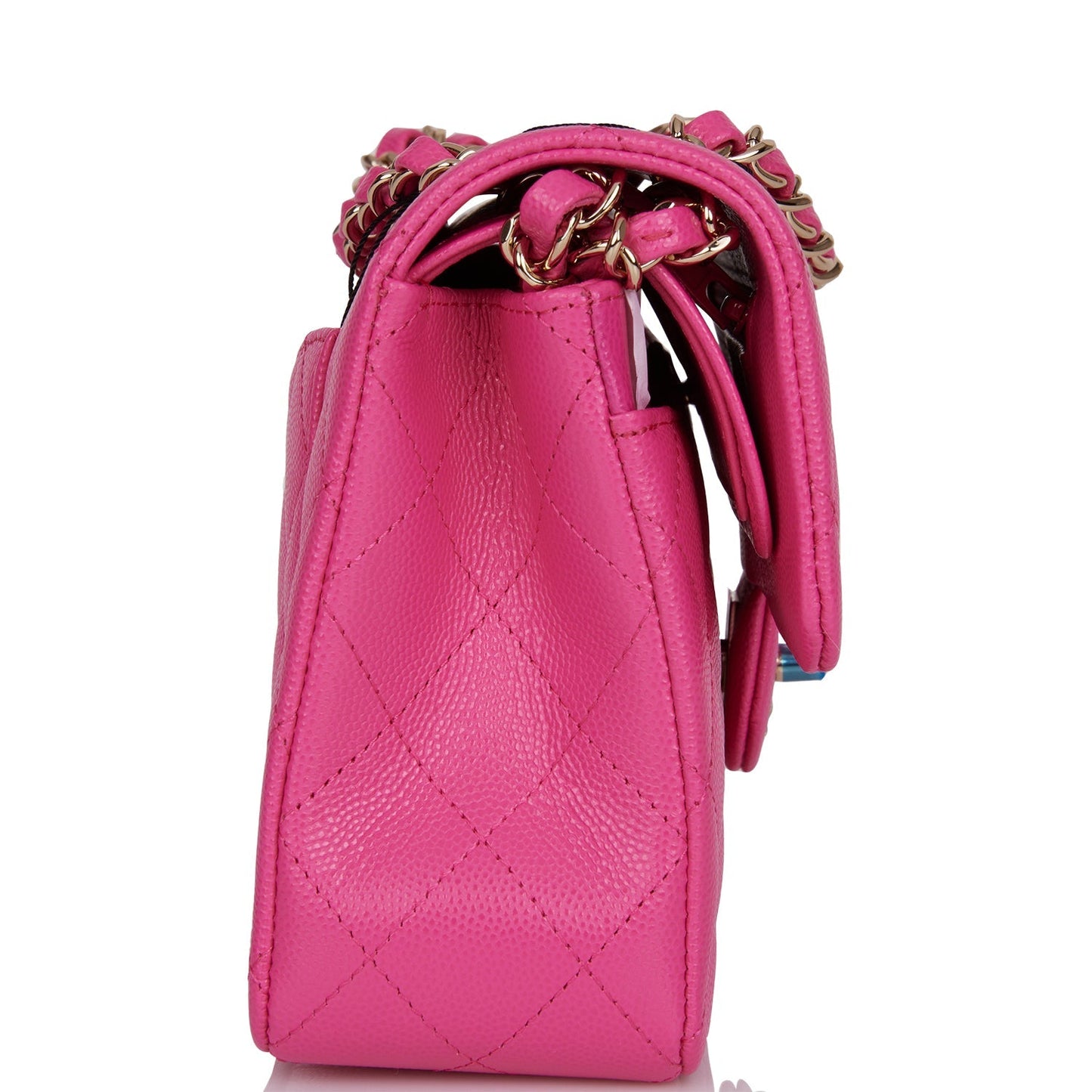 Chanel Small Classic Double Flap Pink Caviar Light Gold Hardware