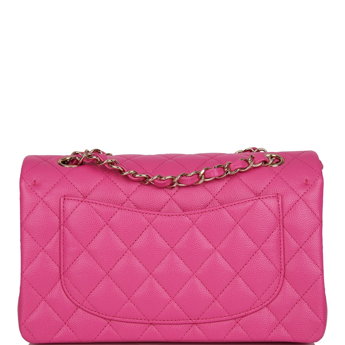 Chanel Small Classic Double Flap Pink Caviar Light Gold Hardware
