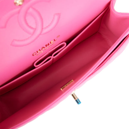 Chanel Small Classic Double Flap Pink Caviar Light Gold Hardware