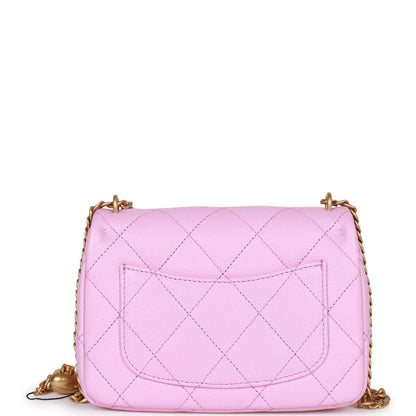 Chanel Sweetheart Crush Mini Rectangular Flap Bag Pink Caviar Antique Gold Hardware