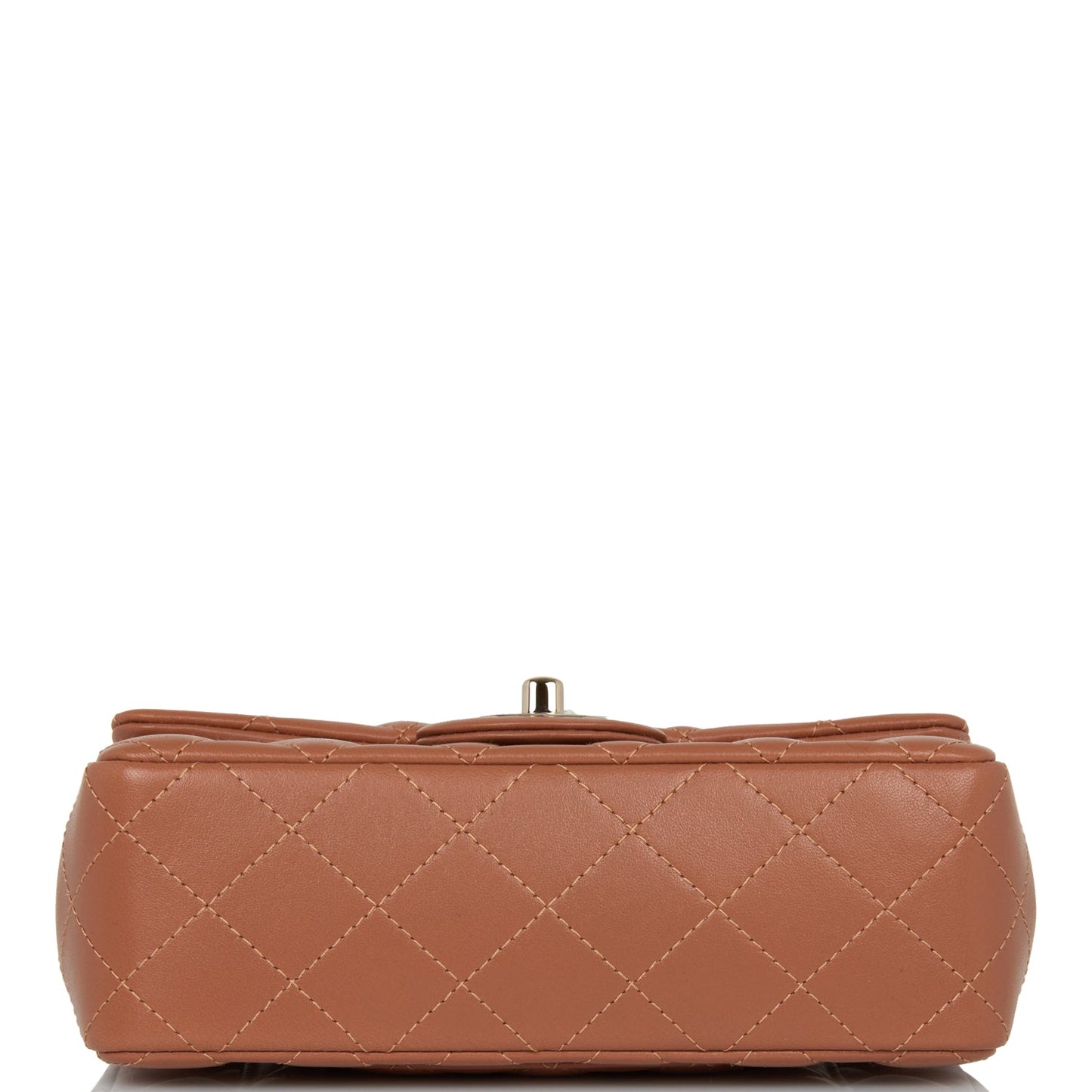Chanel Mini Rectangular Flap Bag Caramel Lambskin Light Gold Hardware