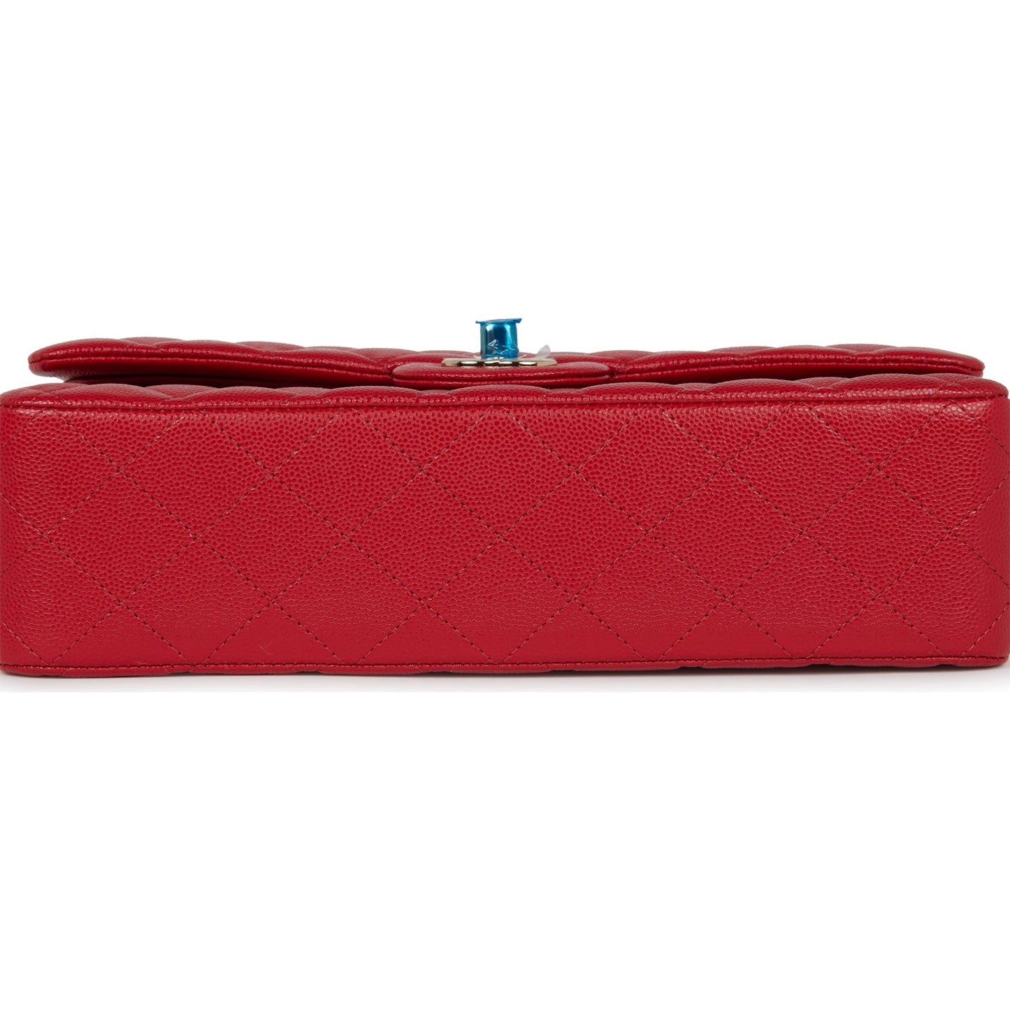 Chanel Medium Classic Double Flap Bag Red Caviar Light Gold Hardware