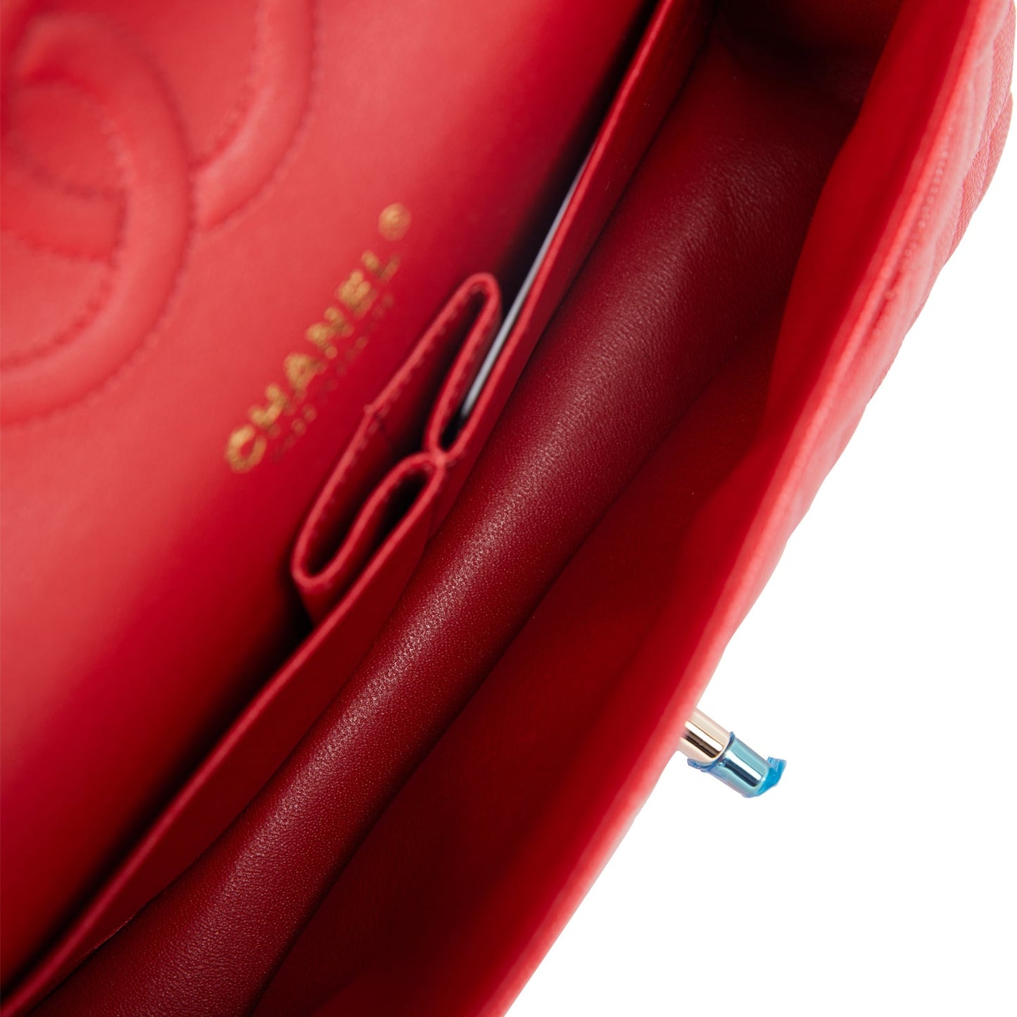 Chanel Medium Classic Double Flap Bag Red Caviar Light Gold Hardware