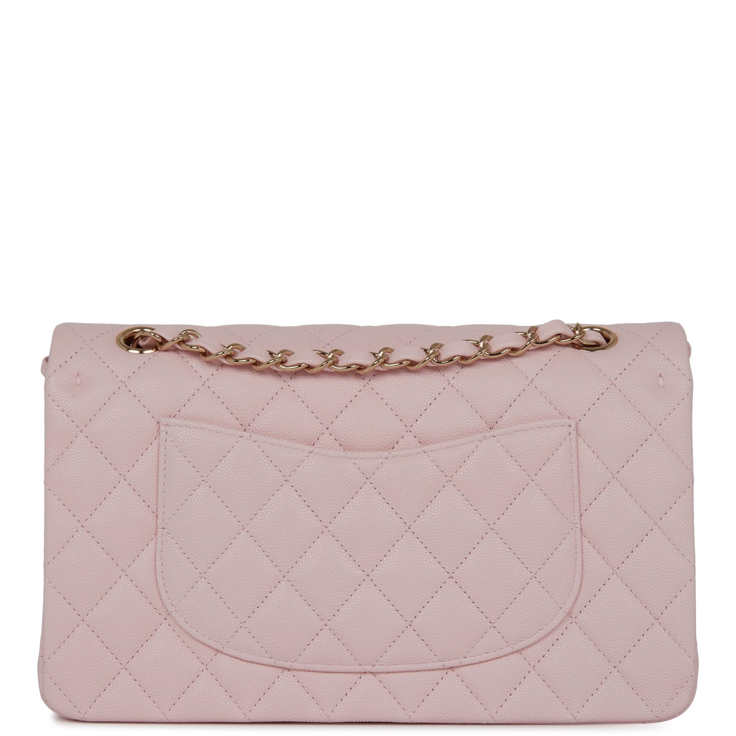 Chanel Medium Classic Double Flap Bag Light Pink Caviar Light Gold Hardware
