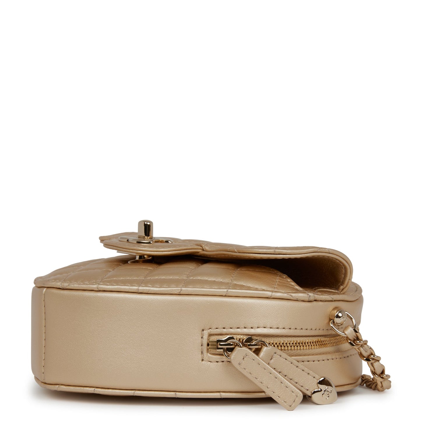 Chanel CC In Love Large Heart Bag Gold Lambskin Light Gold Hardware